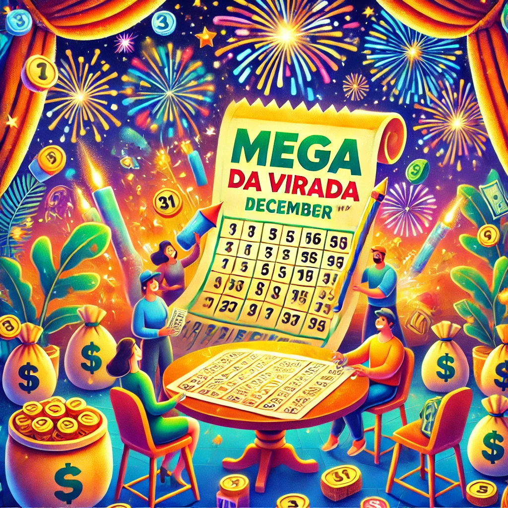 DALL·E-2024-12-30-19.43.09-A-colorful-and-festive-illustration-representing-the-Mega-da-Virada-lottery.-The-scene-includes-a-large-lottery-ticket-surrounded-by-sparkling-confett Mega da Virada 2024: Tudo o Que Você Precisa Saber Para Tentar a Sorte